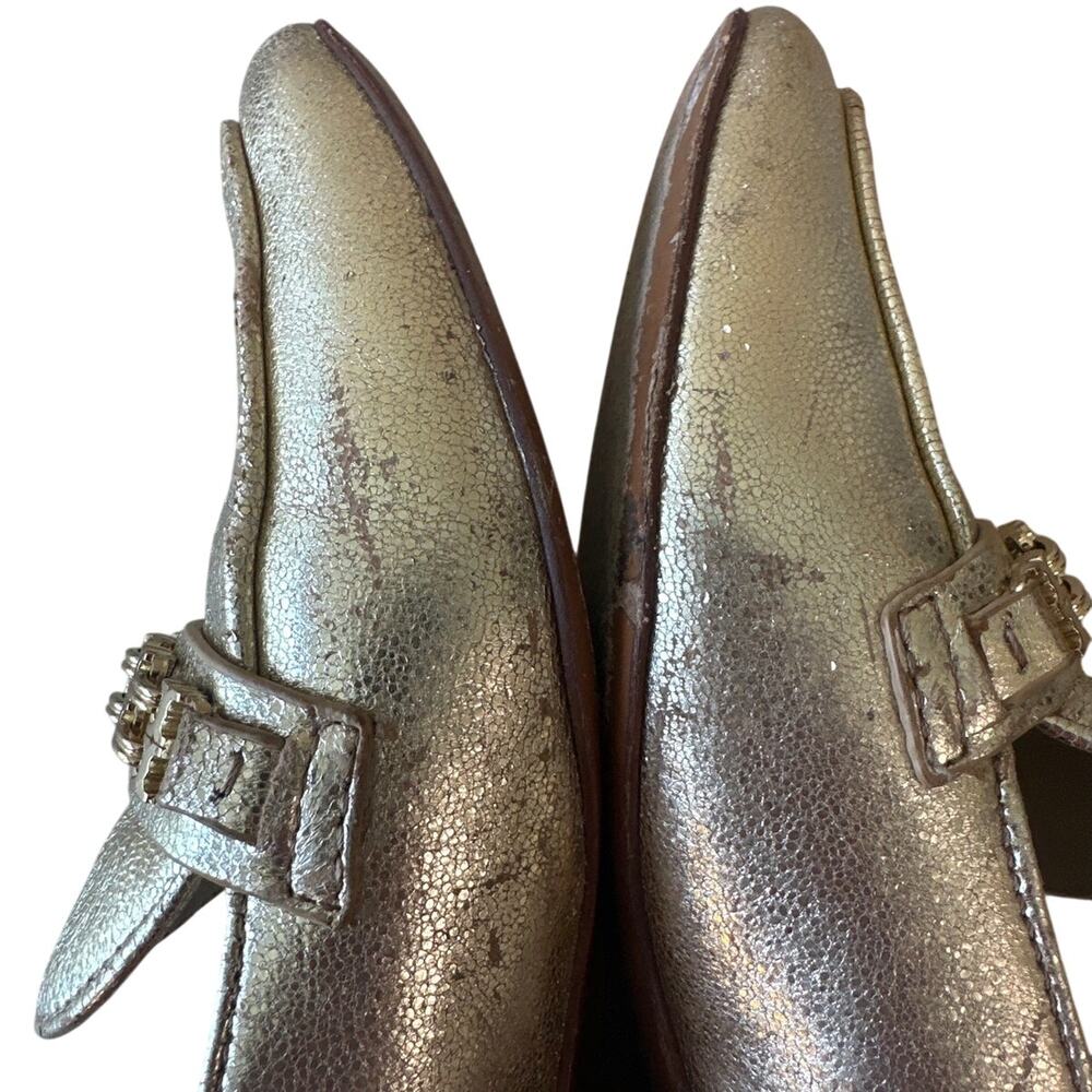 Tory‎ Burch Gemini Link Metallic Gold Loafers 9 - Picture 8 of 13